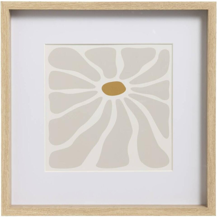 Leen Bakker - Fotolijst Goes - Naturel - 30x30 Cm - MDF/Glas - Beige afbeelding 1