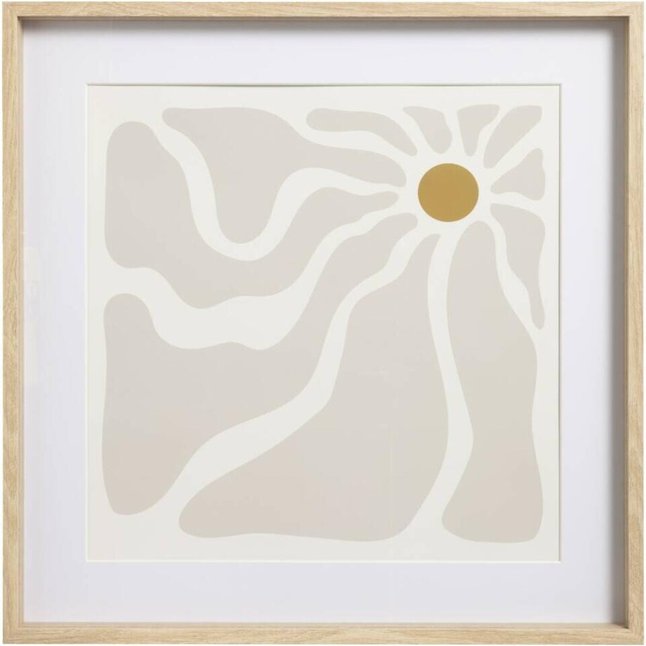 Leen Bakker - Fotolijst Goes - Naturel - 50x50 Cm - MDF/Glas - Beige Leen Bakker - Fotolijst Goes - Naturel - 50x50 Cm - MDF/Glas - Beige afbeelding 1