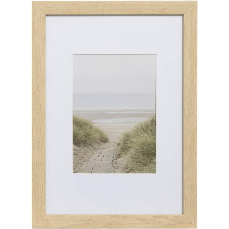 Leen Bakker - Fotolijst Haarlem - Naturel - 21x30 Cm - MDF/Glas - Beige afbeelding 1