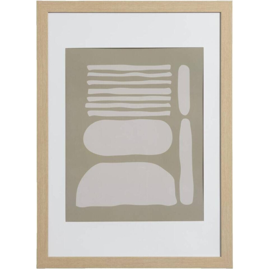 Leen Bakker - Fotolijst Haarlem - Naturel - 50x70 Cm - MDF/Glas - Beige Leen Bakker - Fotolijst Haarlem - Naturel - 50x70 Cm - MDF/Glas - Beige afbeelding 1