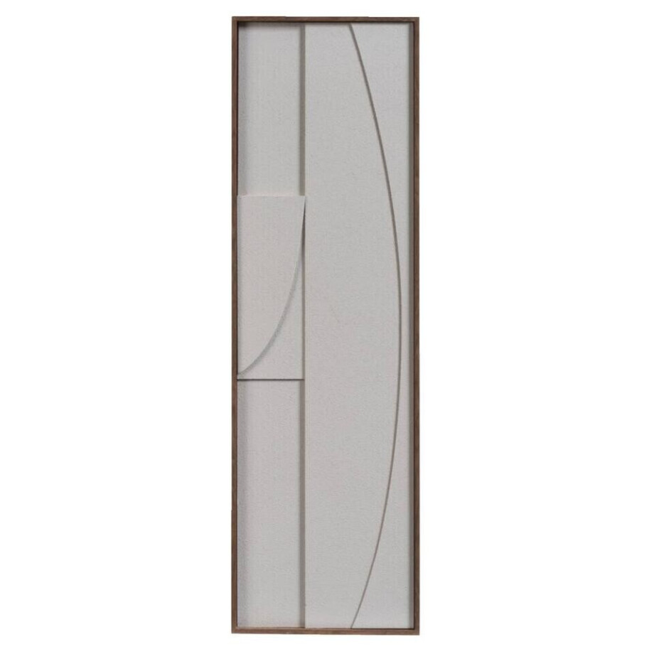 Leen Bakker - Wanddecoratie Abstract - Off-white - 115x35 Cm - MDF - Wit Leen Bakker - Wanddecoratie Abstract - Off-white - 115x35 Cm - MDF - Wit afbeelding 1