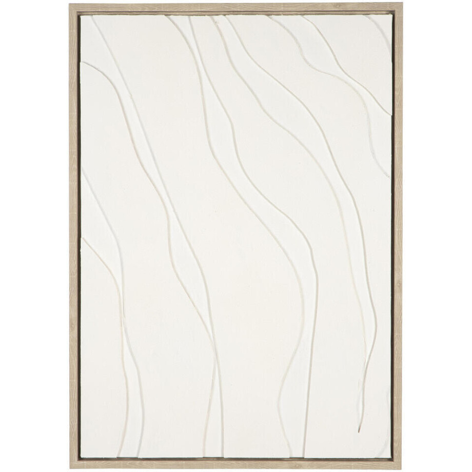 15% korting - Leen Bakker - Schilderij Organic Off-white - 70x50 Cm - MDF - Bruin#Crème#Wit - 3.8x50x70 Cm afbeelding 1