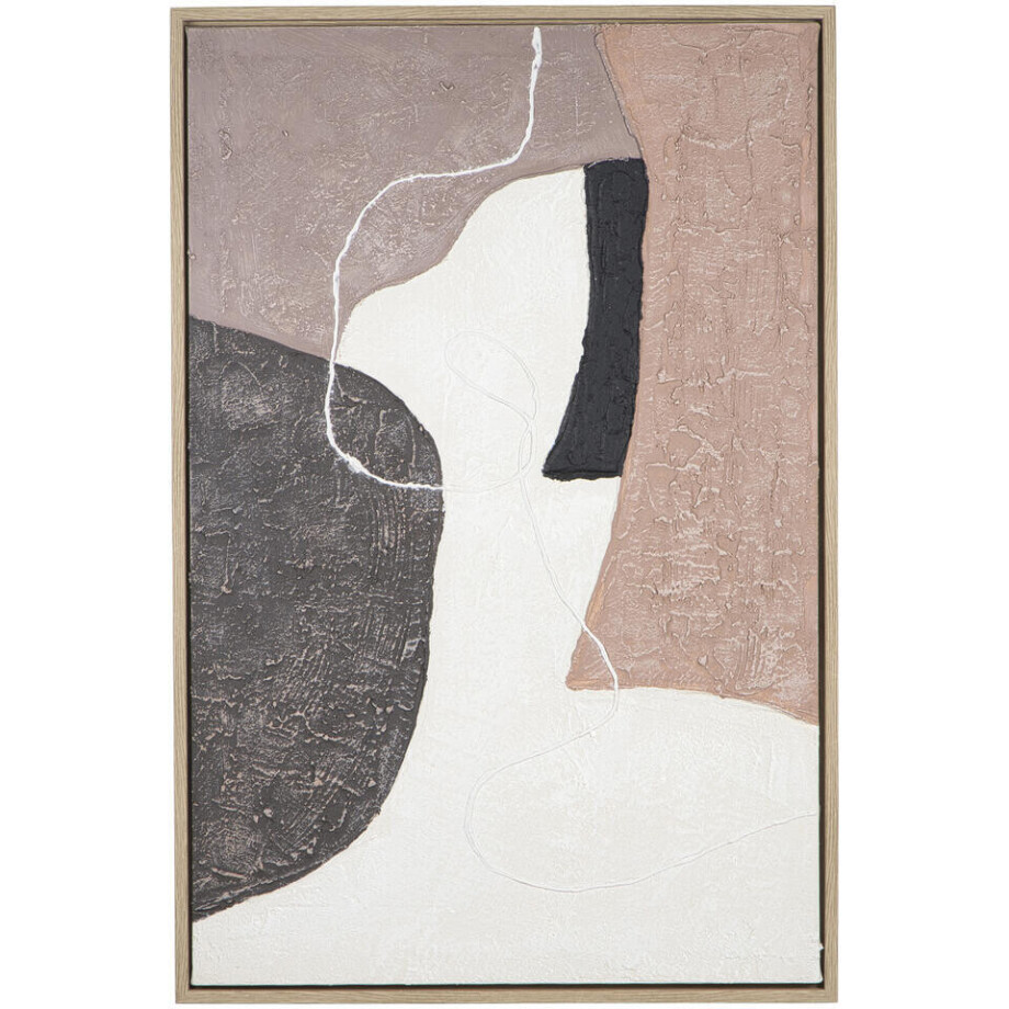 Leen Bakker - Schilderij Neva Zandkleur - 90x60 Cm - MDF - Bruin#Crème#Grijs#Beige - 3.8x60x90 Cm Leen Bakker - Schilderij Neva Zandkleur - 90x60 Cm - MDF - Bruin#Crème#Grijs#Beige - 3.8x60x90 Cm afbeelding 1