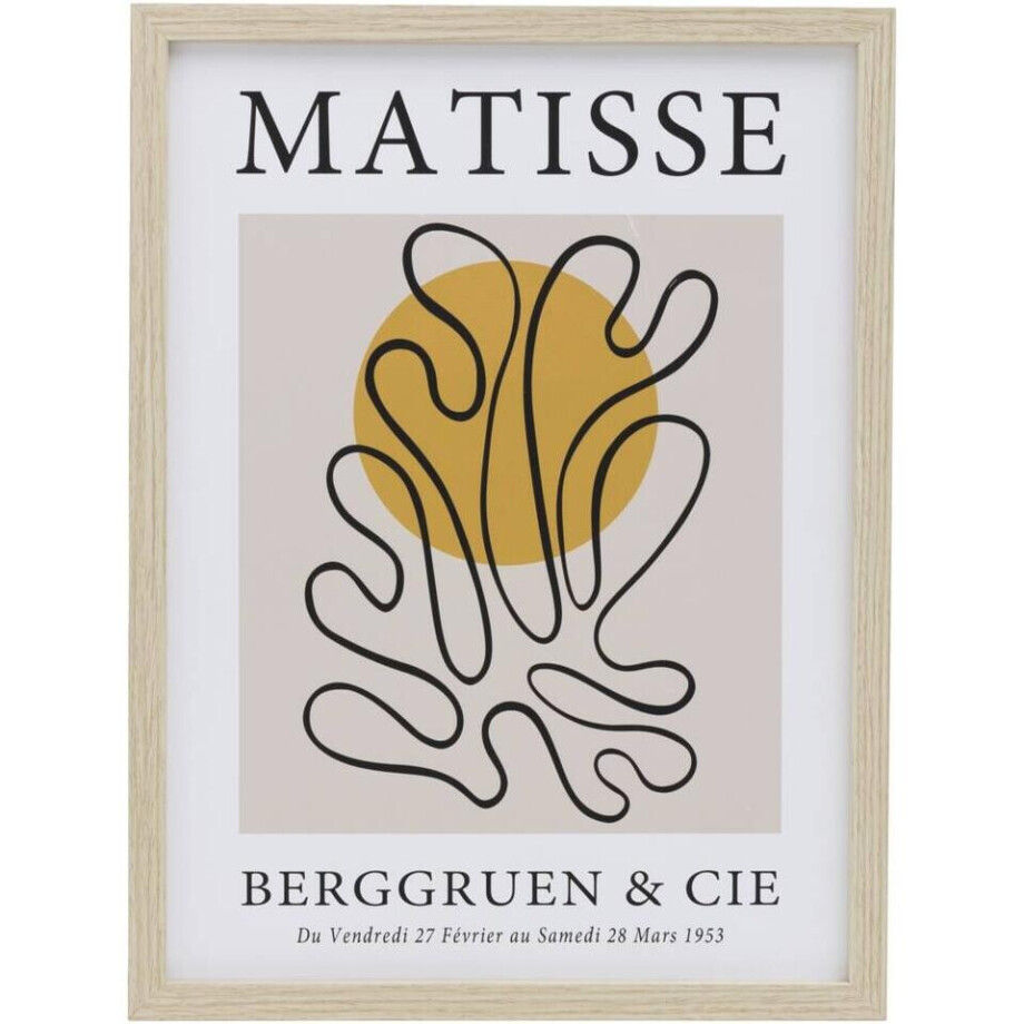 Leen Bakker - Poster Matisse - 40x30 Cm - MDF/Glas - Multikleur Leen Bakker - Poster Matisse - 40x30 Cm - MDF/Glas - Multikleur afbeelding 1
