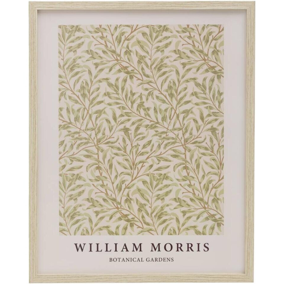 Leen Bakker - Poster Leaf - 50x40 Cm - MDF/Glas - Multikleur Leen Bakker - Poster Leaf - 50x40 Cm - MDF/Glas - Multikleur afbeelding 1