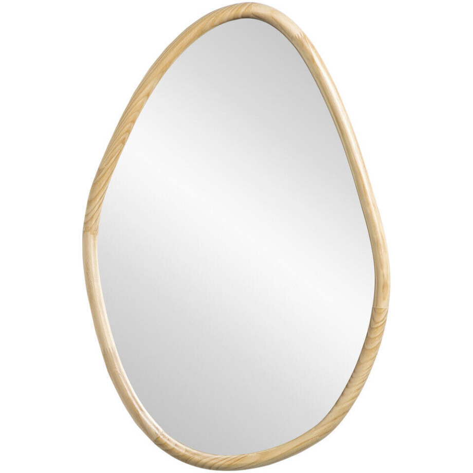 Leen Bakker - Spiegel Malmo - Naturel - 60x40x2 Cm - Hout - Crème Leen Bakker - Spiegel Malmo - Naturel - 60x40x2 Cm - Hout - Crème afbeelding 1