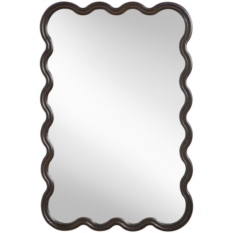 Leen Bakker - Spiegel Sevilla Bruin - 85x45 Cm - MDF - Zwart - 2x40x60 Cm Leen Bakker - Spiegel Sevilla Bruin - 85x45 Cm - MDF - Zwart - 2x40x60 Cm afbeelding 1