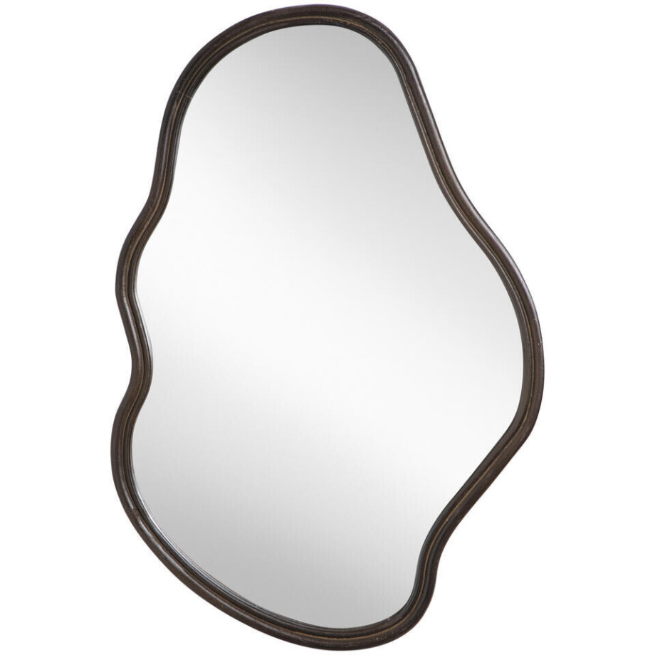 Leen Bakker - Spiegel Wenen Bruin - 70x40 Cm - MDF - Zwart - 2x40x60 Cm Leen Bakker - Spiegel Wenen Bruin - 70x40 Cm - MDF - Zwart - 2x40x60 Cm afbeelding 1