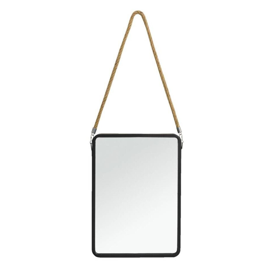 Leen Bakker - Spiegel Jonas - 40x25x3 Cm - Metaal - Zwart afbeelding 1