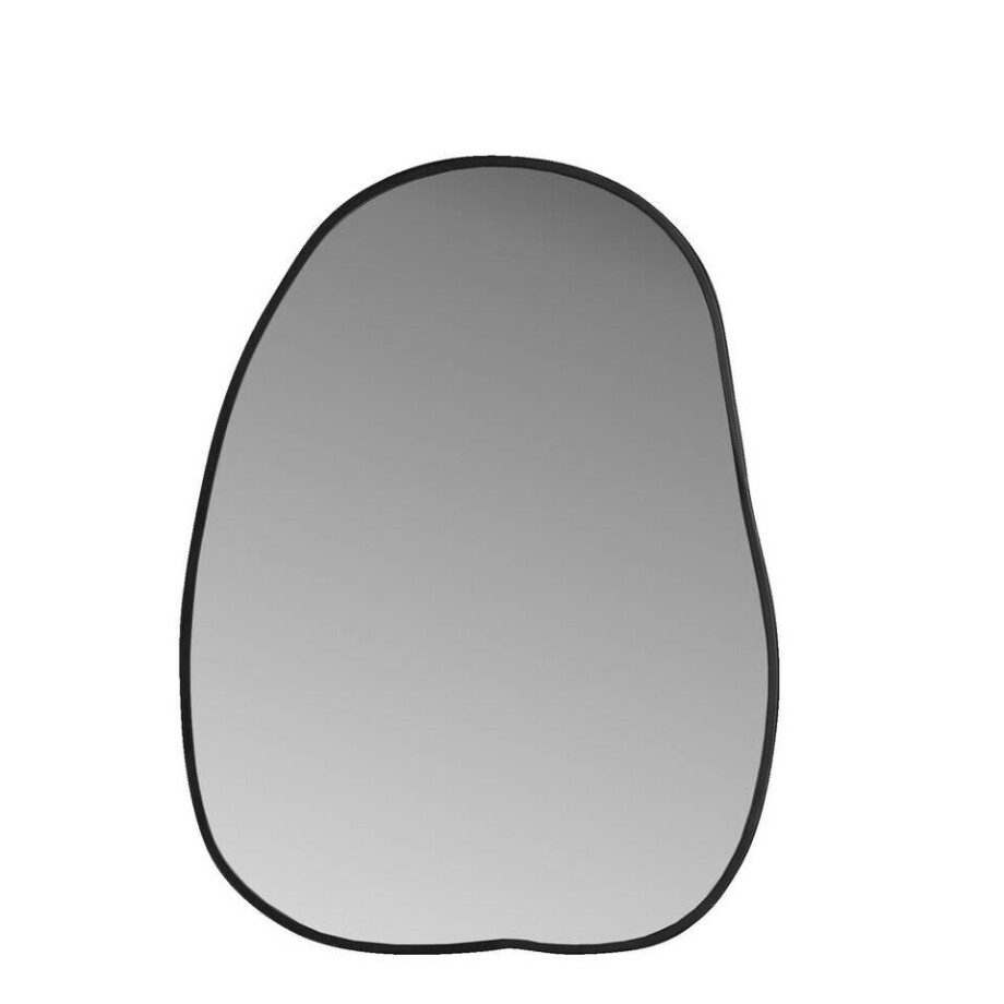Leen Bakker - Spiegel Malmo - Mat - 39x29 Cm - Metaal/Glas - Zwart afbeelding 1