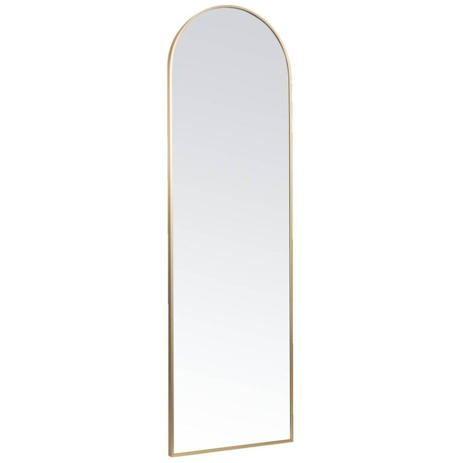Leen Bakker - Passpiegel Arch - Aluminium - 145x45 Cm - Metaal/Glas - Goudkleurig afbeelding 1