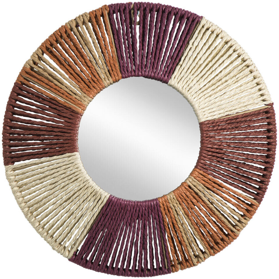 Leen Bakker - Spiegel Fes - Ø40 Cm - Metaal/Papier - Multikleur Leen Bakker - Spiegel Fes - Ø40 Cm - Metaal/Papier - Multikleur afbeelding 1