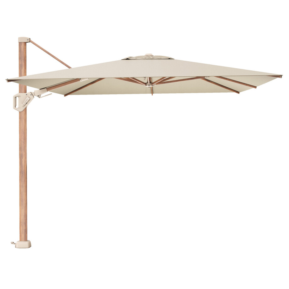 Zweefparasol Challenger T2 premium 350x260cm teak (Champagne) afbeelding 