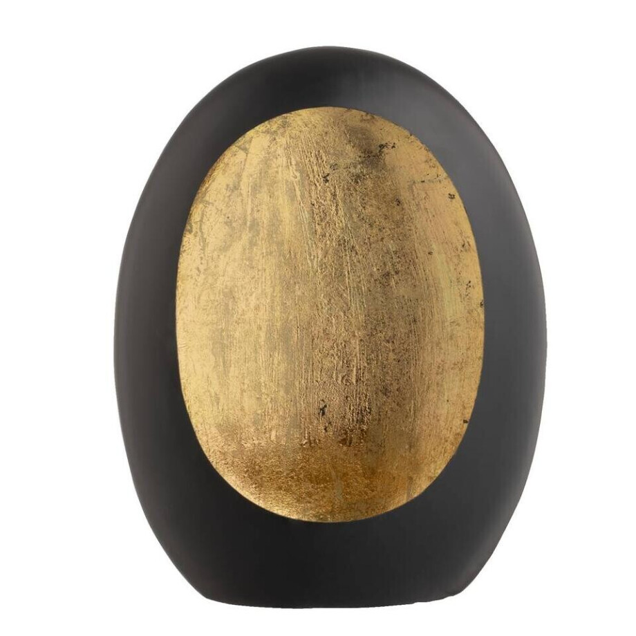 Op=Op | Leen Bakker - Windlicht Brygge - Zwart/Goud - 38x29x16 Cm - Metaal - Zwart#Goudkleurig afbeelding 1