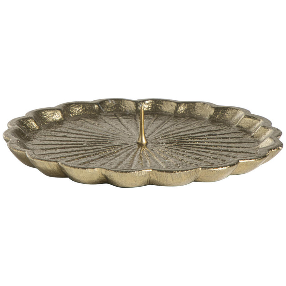 Leen Bakker - Kandelaar Reva Goudkleur 2,5xØ13 Cm - Aluminium - Goudkleurig - H2.5 Cm afbeelding 1