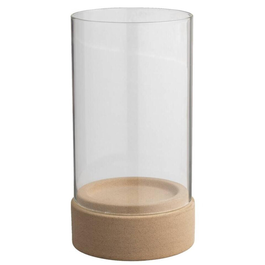 15% korting - Leen Bakker - Kandelaar Nora 35xØ19 Cm - Keramiek - Beige afbeelding 1
