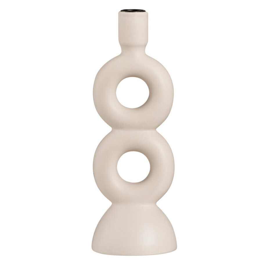 15% korting - Leen Bakker - Kandelaar Lumen - Off-white - -27,5x9,5x9,5 Cm - Keramiek - Wit - 9.5x27.5x9.5 Cm afbeelding 1
