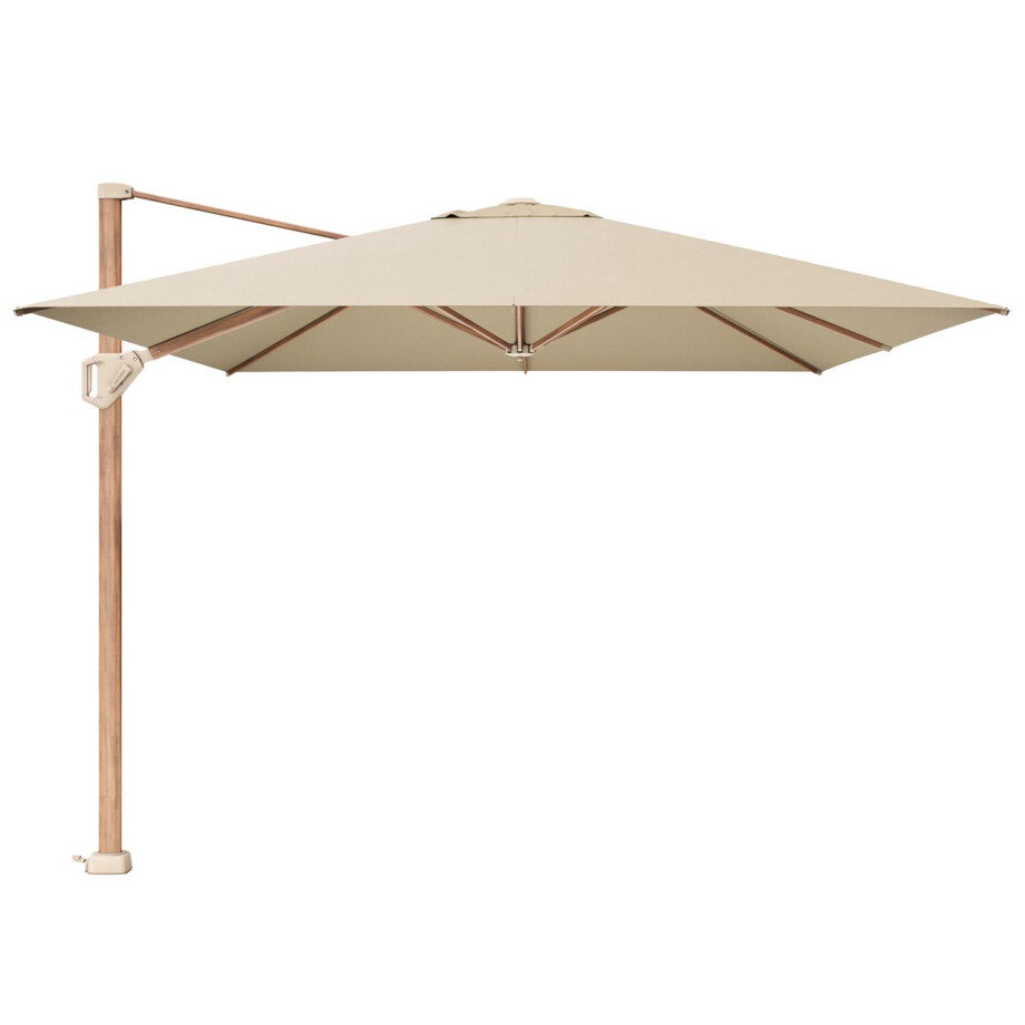 Zweefparasol Challenger T1 premium 400x300cm (Champagne) teak afbeelding 