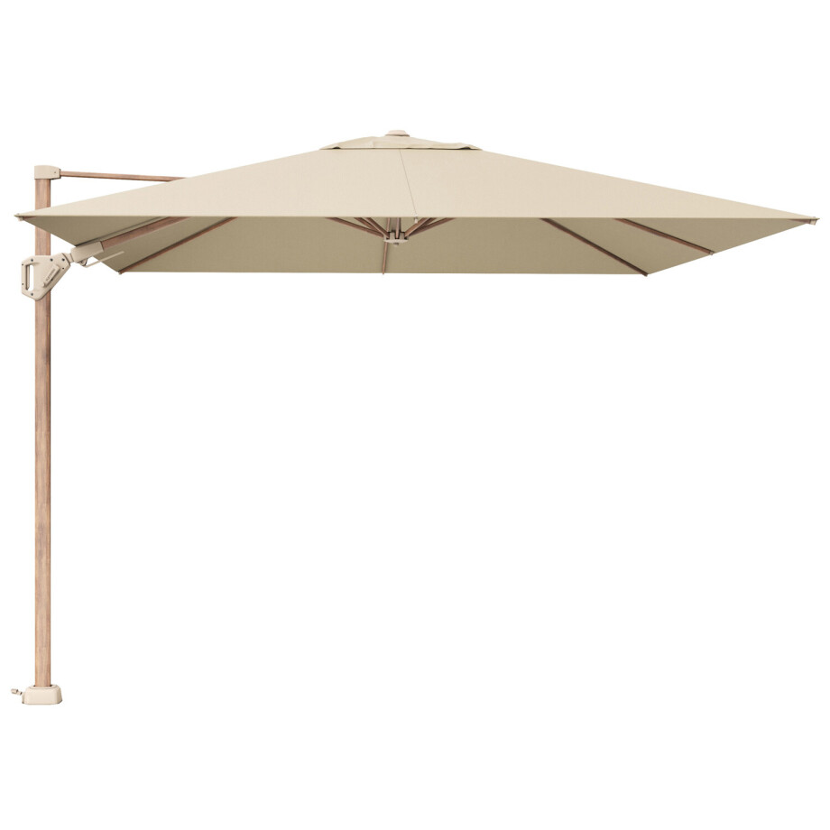 Zweefparasol Challenger T2 premium 300x300cm teak (Champagne) afbeelding 