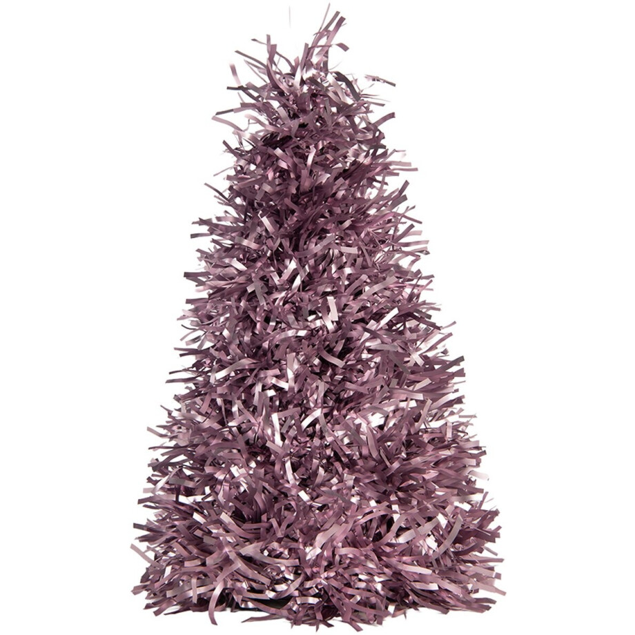 Clayre & Eef Kerstdecoratie Kerstboom Ø 12x27 cm Paars Kunststof afbeelding 1
