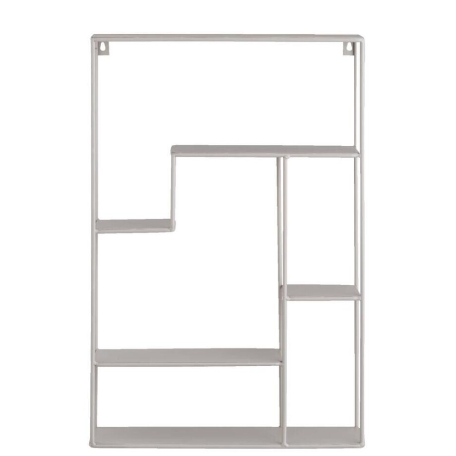 Leen Bakker - Wandrek Londen 55x35,8x10 Cm - Metaal - Taupe - 35.8x55x10 Cm Leen Bakker - Wandrek Londen 55x35,8x10 Cm - Metaal - Taupe - 35.8x55x10 Cm afbeelding 1