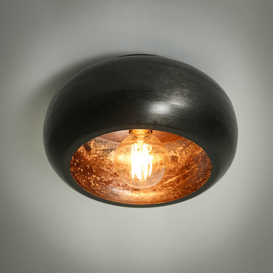 LifestyleFurn Plafondlamp 'Yamil' Ø34cm, kleur Zwart Nikkel afbeelding 1