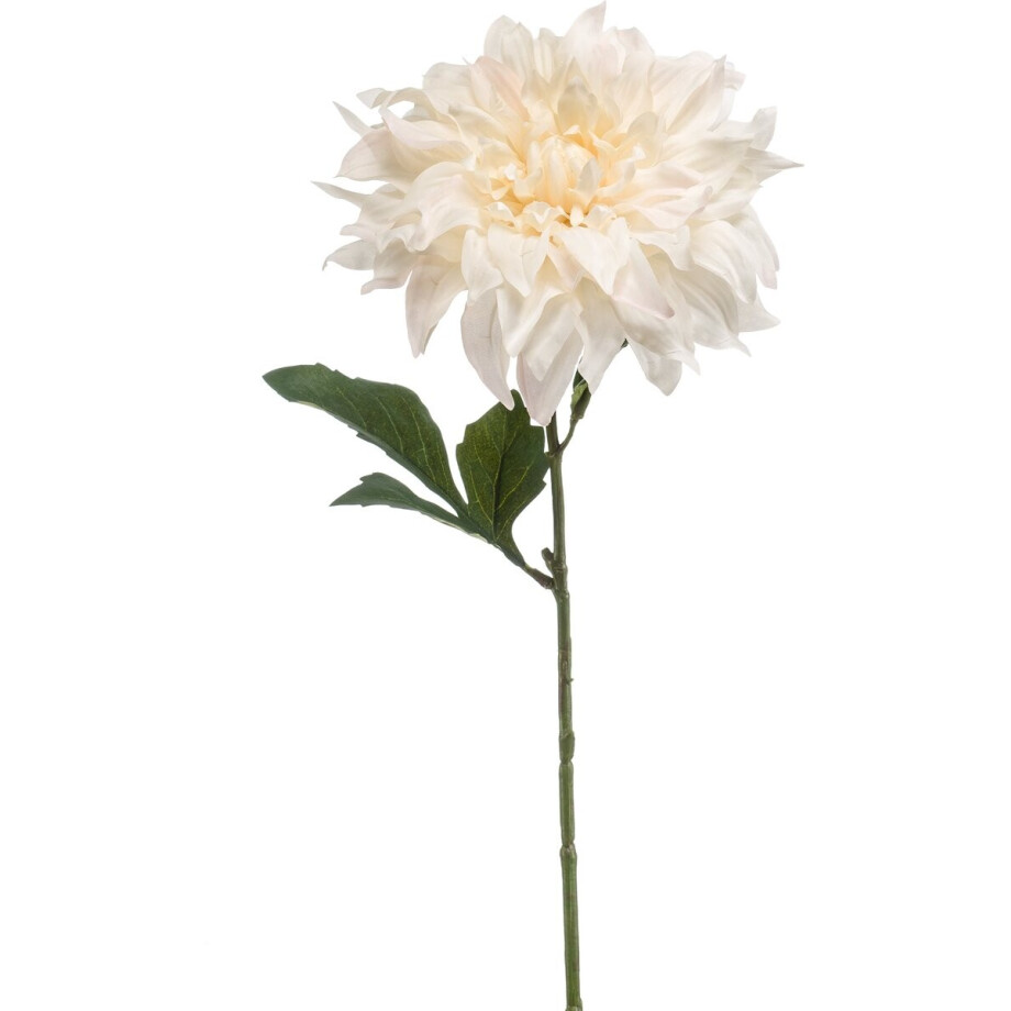 Emerald - Kunstbloem Dahlia crème/roze 60cm - Kunstplant voor binnen Emerald - Kunstbloem Dahlia crème/roze 60cm - Kunstplant voor binnen afbeelding 1