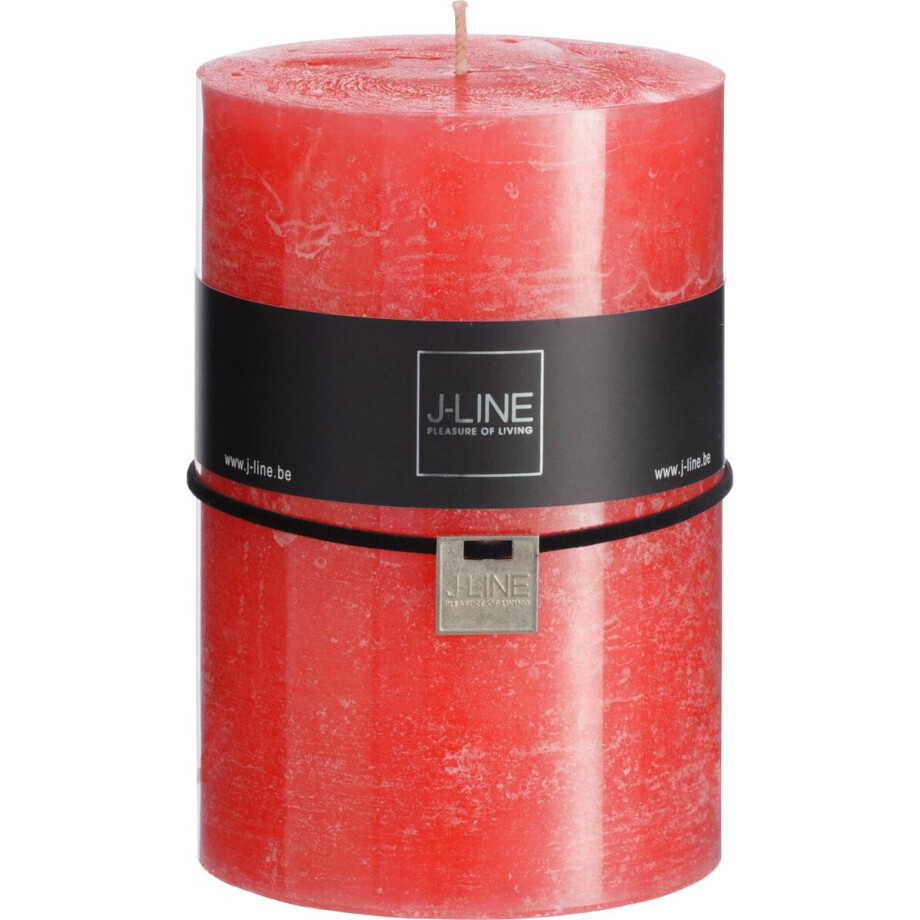 J-Line cilinderkaars - rood - XL - 120U - 6 stuks afbeelding 1