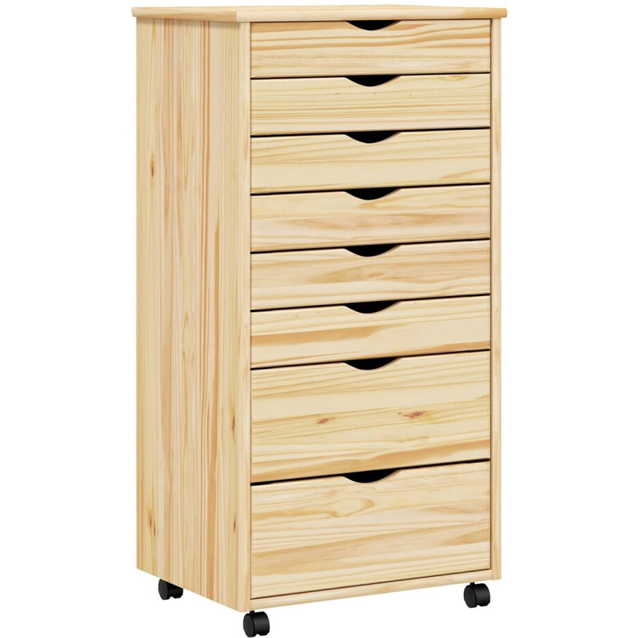 vidaXL - Rolling - Kabinet - met - Laden - MOSS - Heldere - vernis - 53 - x - 39 - x - 103 - cm vidaXL - Rolling - Kabinet - met - Laden - MOSS - Heldere - vernis - 53 - x - 39 - x - 103 - cm afbeelding 1