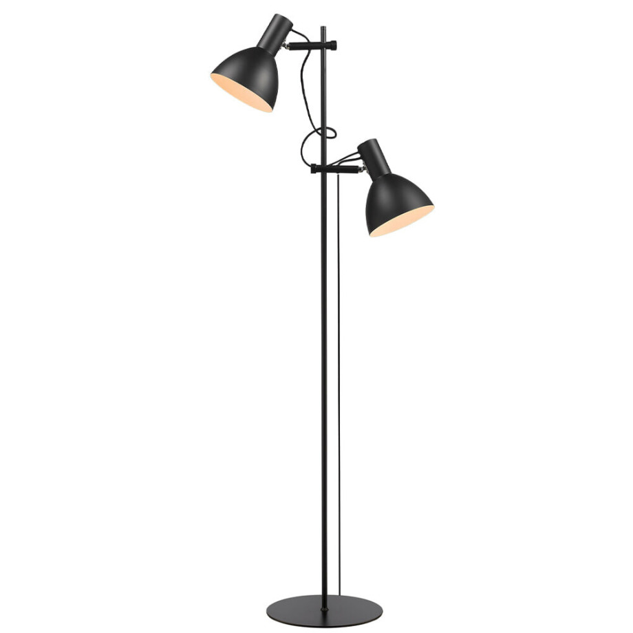 Halo Design Vloerlamp 'BALTIMORE' 2-lamps, kleur Zwart afbeelding 