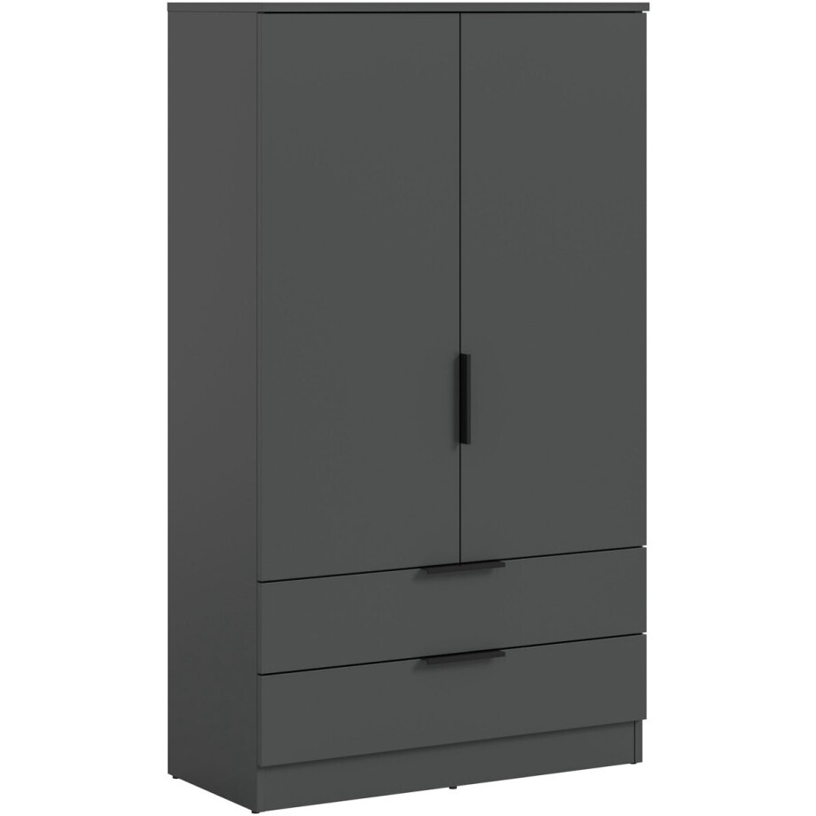 Wasmiddelenkast op wielen - Moderne opbergkast in antraciet - 80x140x37 cm afbeelding 1