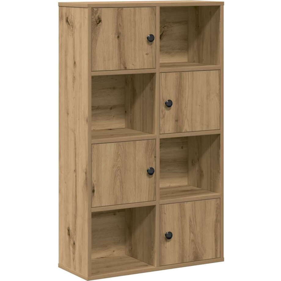 vidaXL - Boekenkast - 60x24x101,5 - cm - bewerkt - hout - artisanaal - eikenkleurig vidaXL - Boekenkast - 60x24x101,5 - cm - bewerkt - hout - artisanaal - eikenkleurig afbeelding 1