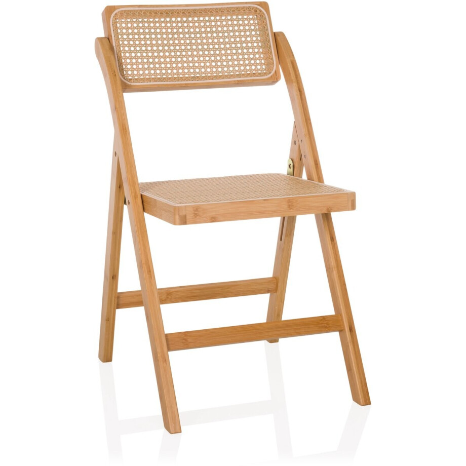 Vouwstoel / Eetkamerstoel TUDELA BAMBOO Bamboe / Rotan bruin hjh LIVING Vouwstoel / Eetkamerstoel TUDELA BAMBOO Bamboe / Rotan bruin hjh LIVING afbeelding 1