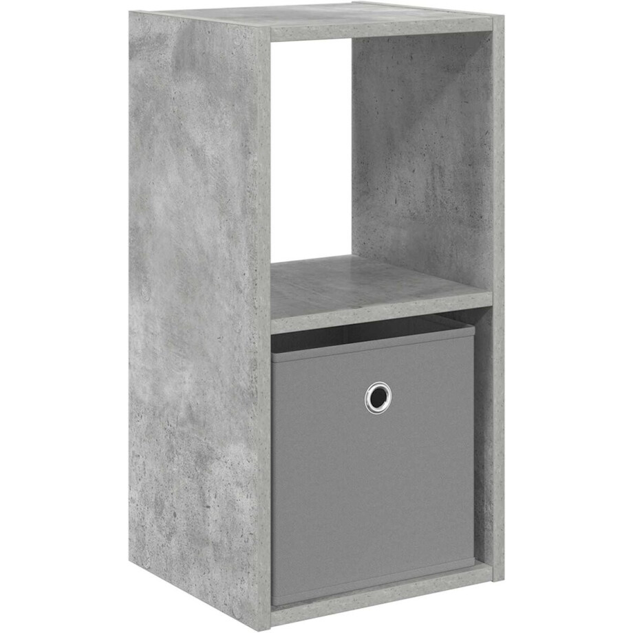vidaXL - Nachtkastje - Beton - Grijs - 30,5 - x - 27 - x - 59,5 - cm - Bewerkt - hout afbeelding 1