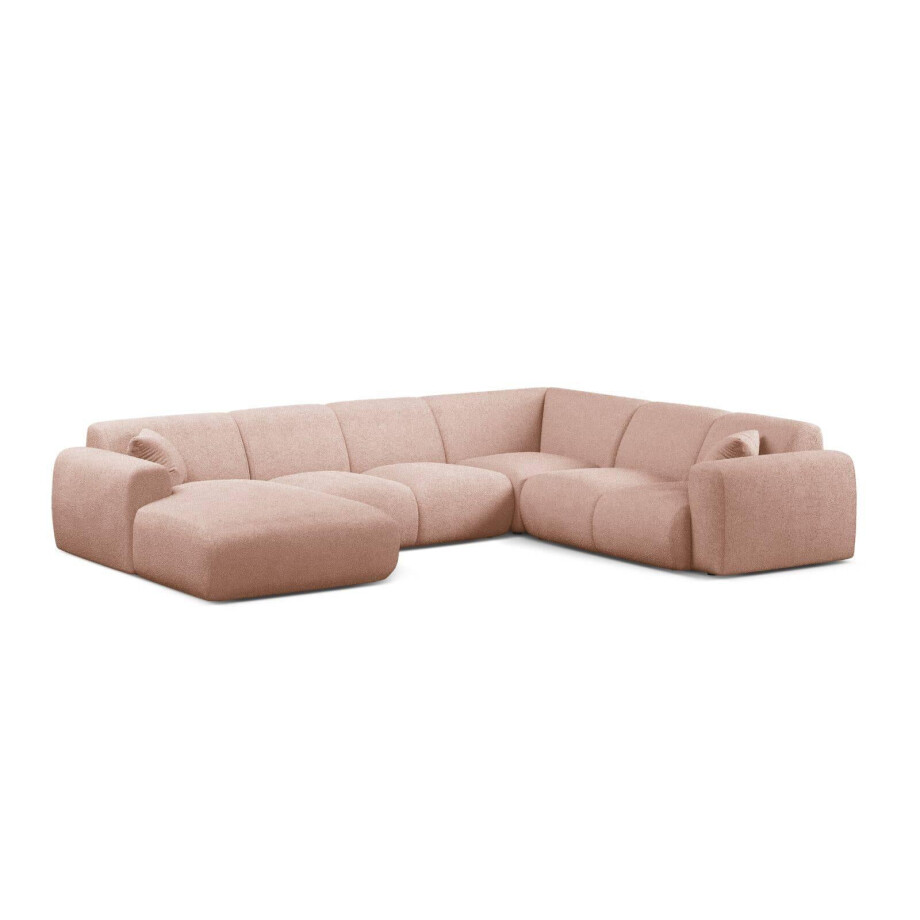 Modulaire hoekbank Molino rechts bouclé | Micadoni Home Modulaire hoekbank Molino rechts bouclé | Micadoni Home afbeelding 1