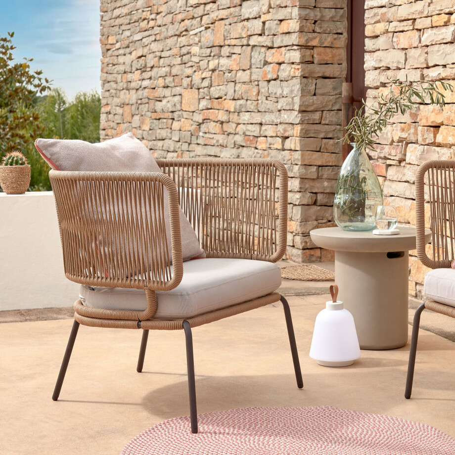 Kave Home Tuinfauteuil 'Nadin' kleur Beige Kave Home Tuinfauteuil 'Nadin' kleur Beige afbeelding 1