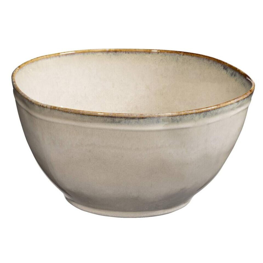 Leen Bakker - Saladeschaal Anna - - Ø24 Cm - Stoneware - Beige - B12.2 Cm Leen Bakker - Saladeschaal Anna - - Ø24 Cm - Stoneware - Beige - B12.2 Cm afbeelding 1