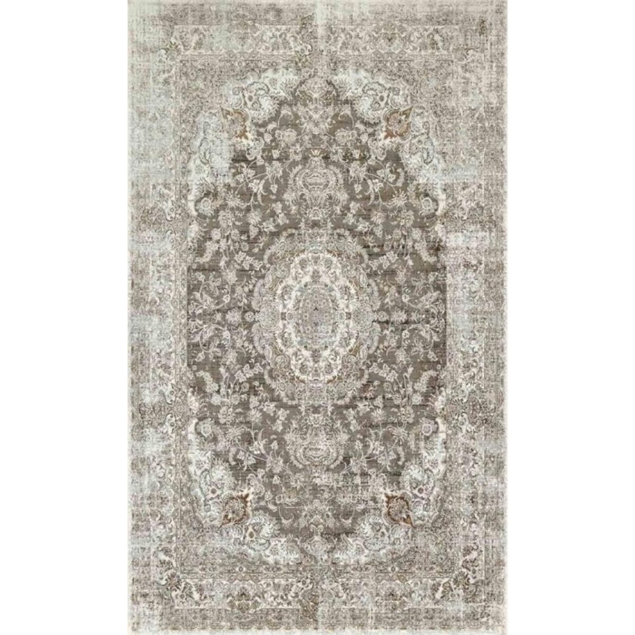 Vloerkleed - Vloerkleed - Industrieel vloerkleed - Retro vloerkleed - Vintage vloerkleed - Vintage - Tapijt - Kleed - Grijs - 230 cm afbeelding 1