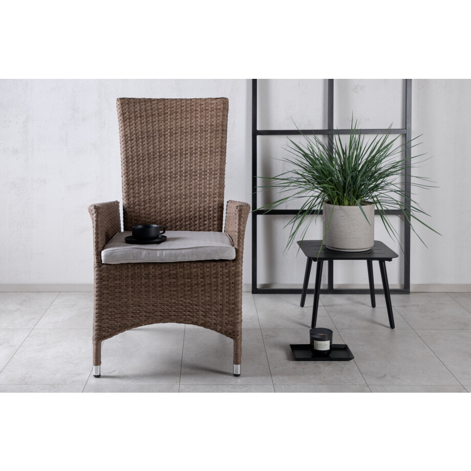 Nohr Verstelbare Tuinstoel 'Davinia' Wicker, kleur Naturel afbeelding 1