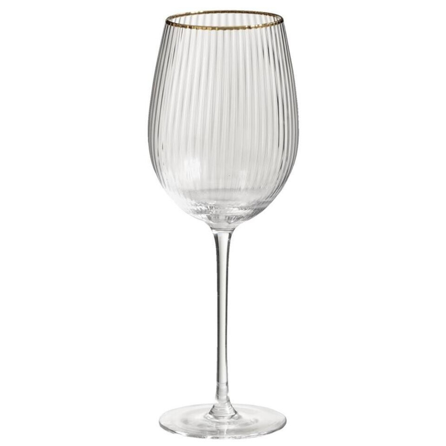 Leen Bakker - Wijnglazen Camille - /goudkleur - 570 Ml - 2 Stuks - Glas - Transparant - B25.5 Cm Leen Bakker - Wijnglazen Camille - /goudkleur - 570 Ml - 2 Stuks - Glas - Transparant - B25.5 Cm afbeelding 1