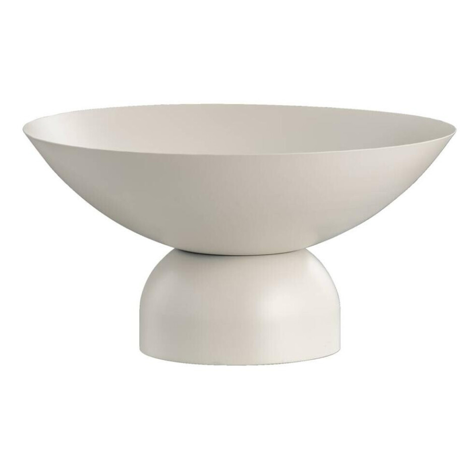 Leen Bakker - Decoratieschaal Op Voet - Beige - 16xØ32 Cm - Metaal - Zwart afbeelding 1