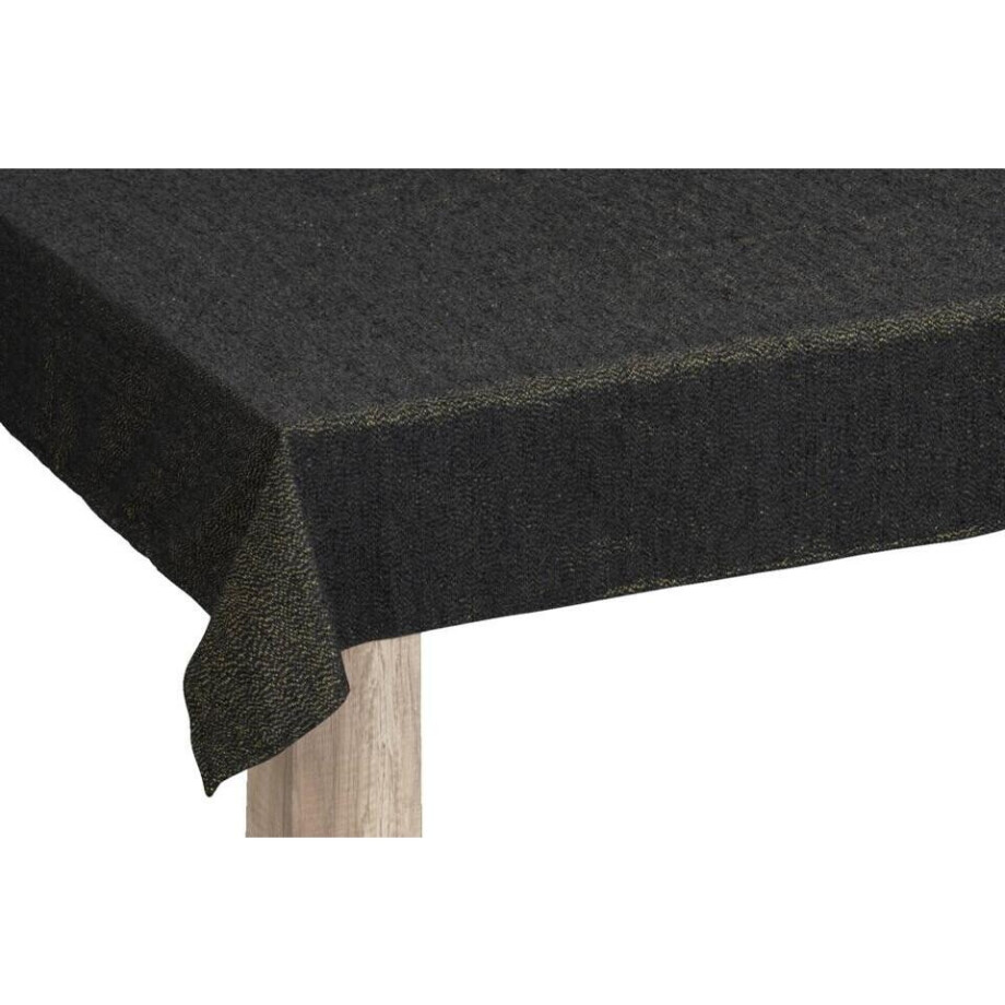 Leen Bakker - Tafelkleed Arianne - Zwart/goudkleur - 140x260 Cm - Polyester - Zwart#Goudkleurig afbeelding 1