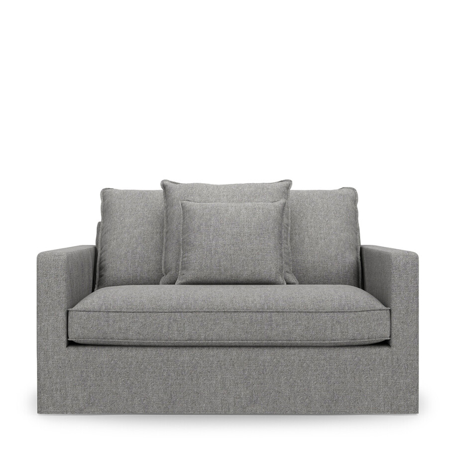 Love Seat Lennox, Grey, Washed Cotton afbeelding 1