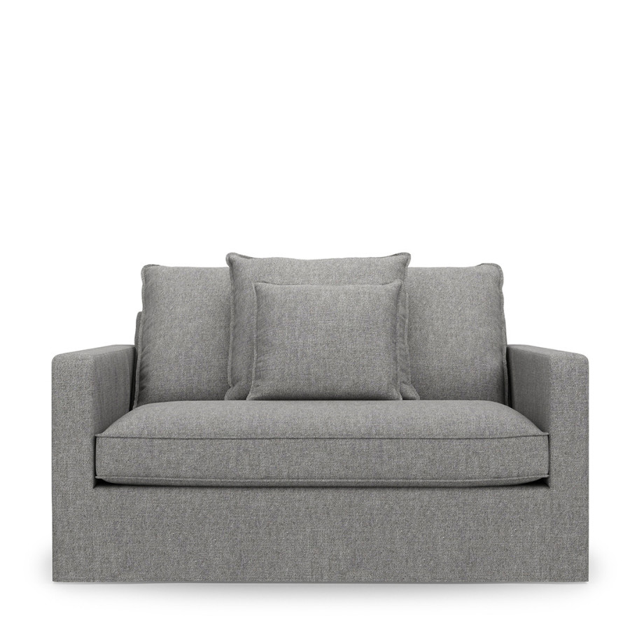 Love Seat Lennox, Grey, Washed Cotton afbeelding 1