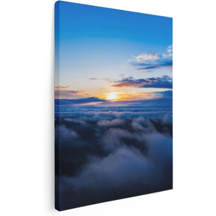 Artaza Canvas Schilderij Zonsondergang In De Wolken - 60x80 - Foto Op Canvas - Canvas Print Artaza Canvas Schilderij Zonsondergang In De Wolken - 60x80 - Foto Op Canvas - Canvas Print afbeelding 1
