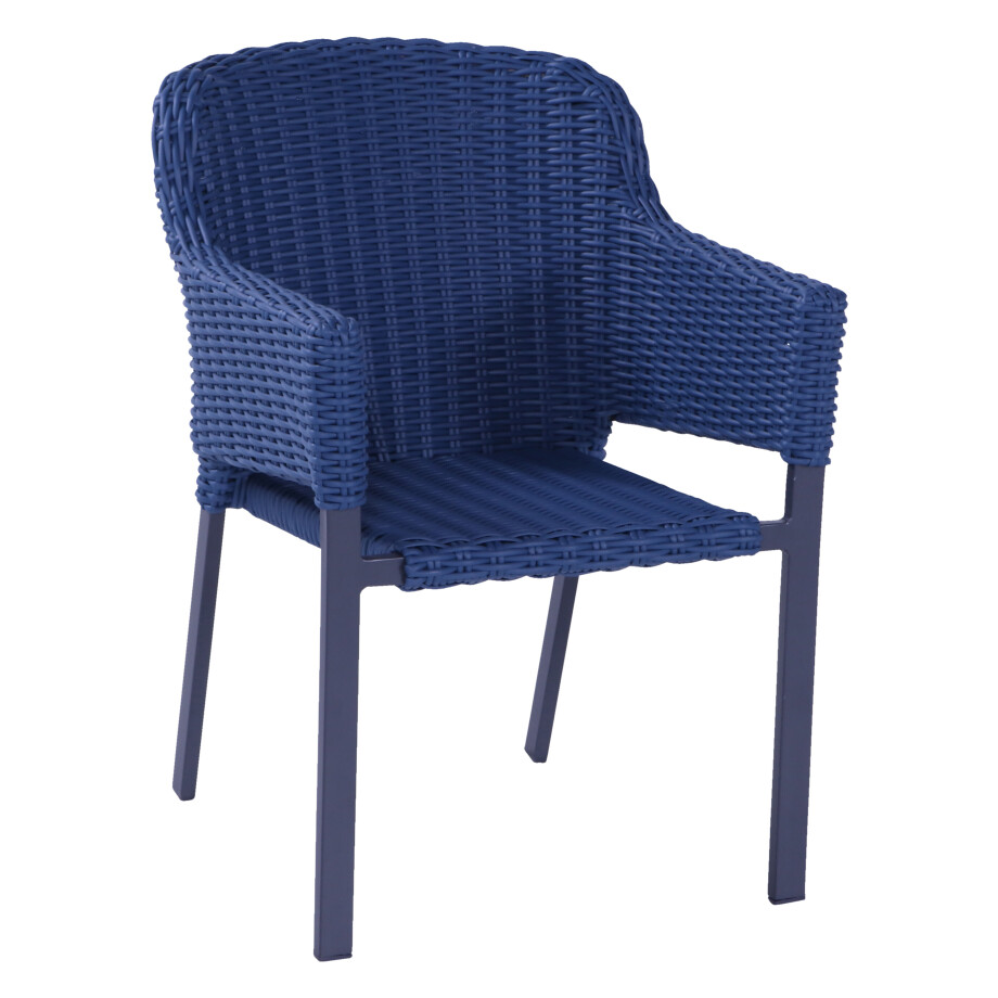 Hartman Tuinstoel 'Cairo' stapelbaar, kleur Blauw Hartman Tuinstoel 'Cairo' stapelbaar, kleur Blauw afbeelding 1