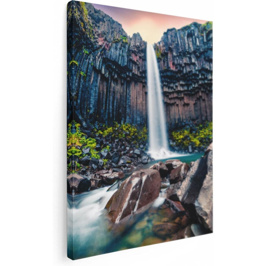Artaza Canvas Schilderij Waterval - 60x80 cm - Wanddecoratie Natuur - Muurdecoratie Bergen - Schilderijen Op Canvas IJsland Artaza Canvas Schilderij Waterval - 60x80 cm - Wanddecoratie Natuur - Muurdecoratie Bergen - Schilderijen Op Canvas IJsland afbeelding 1