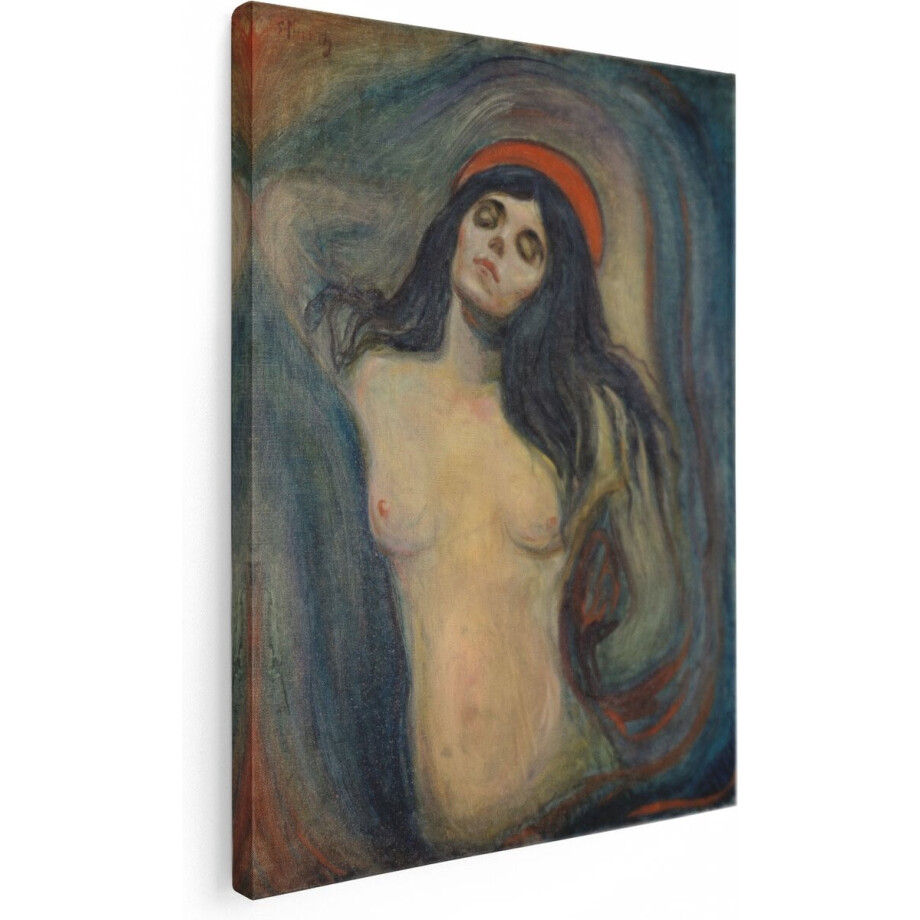 Artaza Canvas Schilderij Madonna - Edvard Munch - 90x120 - Groot - Kunst - Wanddecoratie Woonkamer afbeelding 1