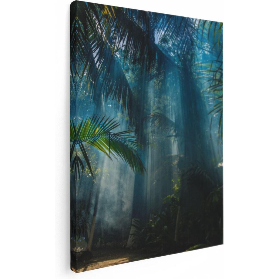 Artaza Canvas Schilderij Dichtbegroeide Jungle Met Zonnestralen - 60x80 - Foto Op Canvas - Canvas Print Artaza Canvas Schilderij Dichtbegroeide Jungle Met Zonnestralen - 60x80 - Foto Op Canvas - Canvas Print afbeelding 1