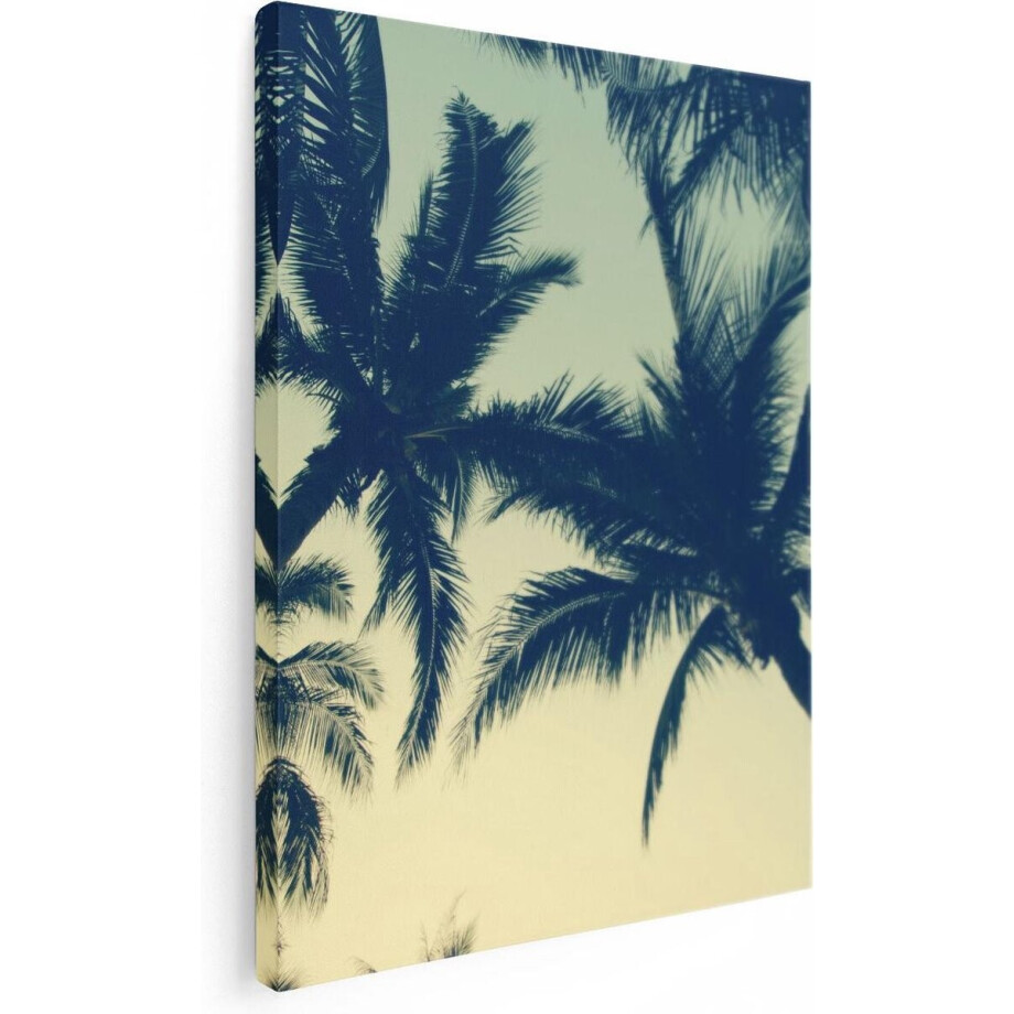 Artaza Canvas Schilderij Palmbomen Bladeren - 60x80 - Foto Op Canvas - Canvas Print afbeelding 1